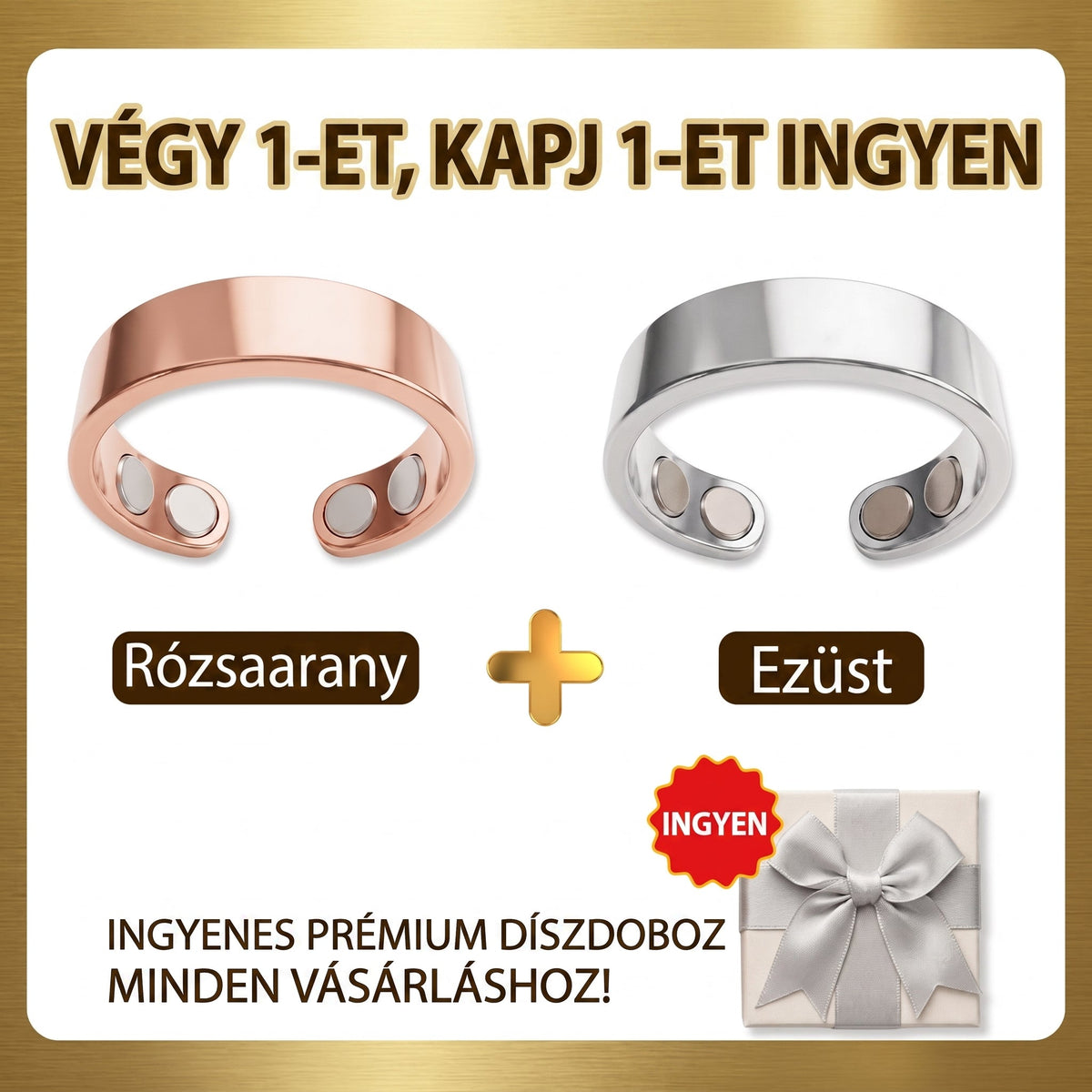 Resupe® Fogyókúrás Anyagcsere Mágneses Terápiás Gyűrű: Hárommagos Anyagcsere Aktiválás — Mindössze 30 perc naponta a Fogyás és a Nyirokkeringés támogatására — Plusz ízületi enyhülés, jobb alvás és mentális tisztaság.